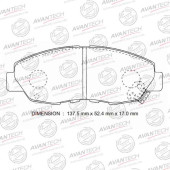 Колодки тормозные дисковые передние AVANTECH AV1053