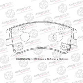 Колодки тормозные дисковые передние AVANTECH AV1069