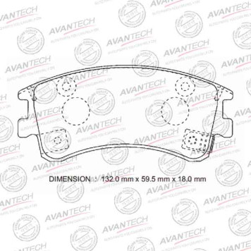 Колодки тормозные дисковые передние AVANTECH AV1069