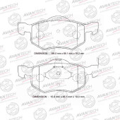 Колодки тормозные дисковые задние AVANTECH AV1120