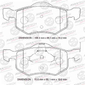 Колодки тормозные дисковые передние AVANTECH AV1125