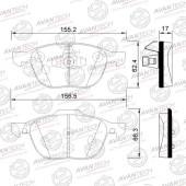 Колодки тормозные дисковые передние AVANTECH AV113
