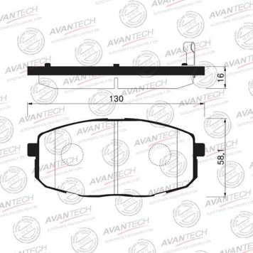 Колодки тормозные дисковые передние AVANTECH AV125