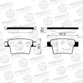 Колодки тормозные дисковые задние AVANTECH AV137