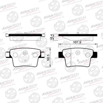 Колодки тормозные дисковые задние AVANTECH AV137
