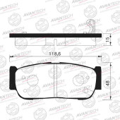 Колодки тормозные дисковые задние AVANTECH AV141