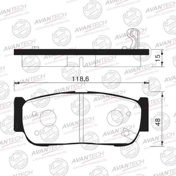 Колодки тормозные дисковые задние AVANTECH AV141