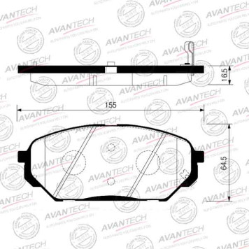 Колодки тормозные дисковые передние AVANTECH AV173