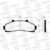 Колодки тормозные дисковые передние AVANTECH AV175