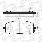 Колодки тормозные дисковые передние AVANTECH AV185