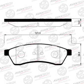 Колодки тормозные дисковые передние AVANTECH AV187