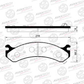 Колодки тормозные дисковые передние AVANTECH AV201
