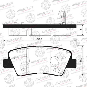 Колодки тормозные дисковые задние AVANTECH AV202