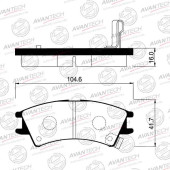 Колодки тормозные дисковые передние AVANTECH AV207