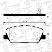 Колодки тормозные дисковые передние AVANTECH AV211