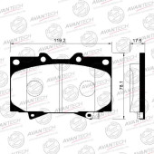 Колодки тормозные дисковые передние AVANTECH AV251