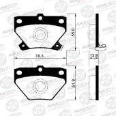 Колодки тормозные дисковые задние AVANTECH AV256