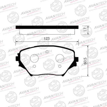 Колодки тормозные дисковые передние AVANTECH AV261