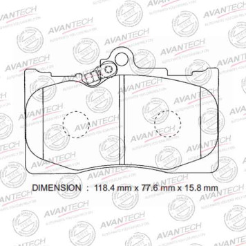 Колодки тормозные дисковые передние AVANTECH AV283