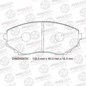 Колодки тормозные дисковые передние AVANTECH AV286