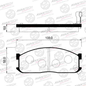 Колодки тормозные дисковые передние AVANTECH AV386