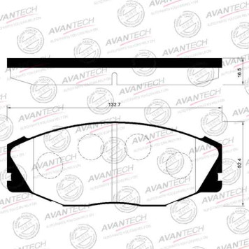 Колодки тормозные дисковые передние AVANTECH AV399