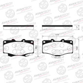 Колодки тормозные дисковые передние AVANTECH AV403