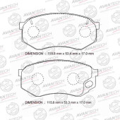 Колодки тормозные дисковые передние AVANTECH AV429