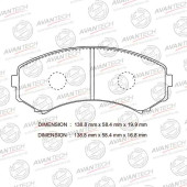 Колодки тормозные дисковые передние AVANTECH AV431