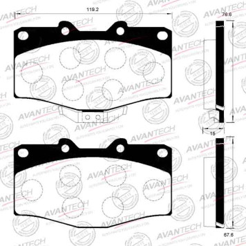 Колодки тормозные дисковые передние AVANTECH AV437