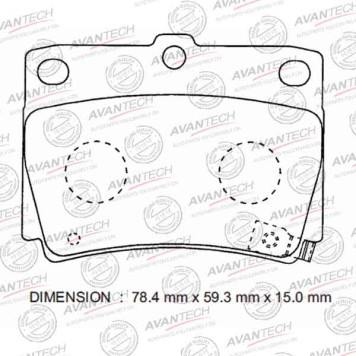 Колодки тормозные дисковые задние AVANTECH AV448