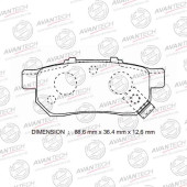 Колодки тормозные дисковые задние AVANTECH AV577