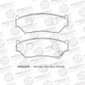 Колодки тормозные дисковые передние AVANTECH AV717