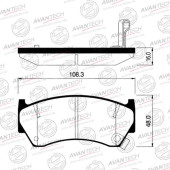 Колодки тормозные дисковые передние AVANTECH AV718