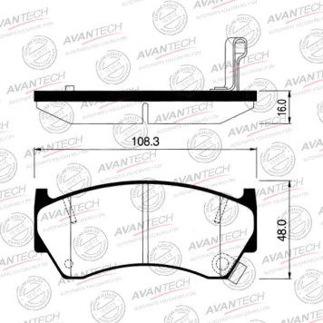 Колодки тормозные дисковые передние AVANTECH AV718