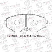 Колодки тормозные дисковые передние AVANTECH AV722