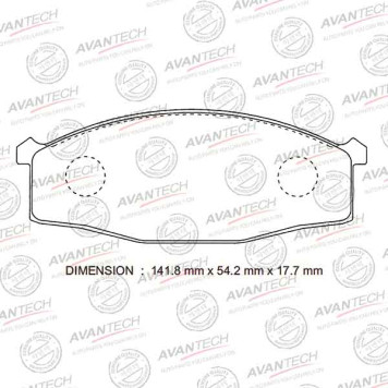 Колодки тормозные дисковые передние AVANTECH AV724