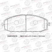 Колодки тормозные дисковые передние AVANTECH AV731