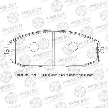 Колодки тормозные дисковые передние AVANTECH AV731