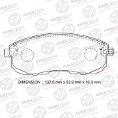 Колодки тормозные дисковые передние AVANTECH AV742