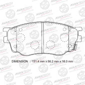 Колодки тормозные дисковые передние AVANTECH AV749