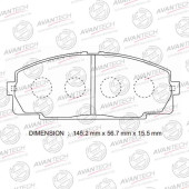 Колодки тормозные дисковые передние AVANTECH AV768