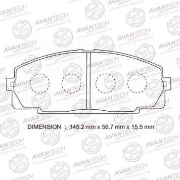 Колодки тормозные дисковые передние AVANTECH AV768