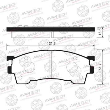 Колодки тормозные дисковые передние AVANTECH AV792