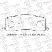 Колодки тормозные дисковые задние AVANTECH AV794