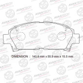 Колодки тормозные дисковые передние AVANTECH AV803