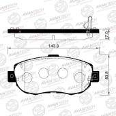 Колодки тормозные дисковые AVANTECH AV809