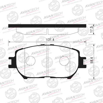 Колодки тормозные дисковые передние AVANTECH AV837