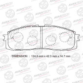 Колодки тормозные дисковые задние AVANTECH AV914