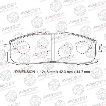 Колодки тормозные дисковые задние AVANTECH AV914